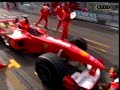 Schumacher, accidente durante el pit stop