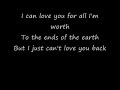 Easton Corbin i cant love you back lyrics