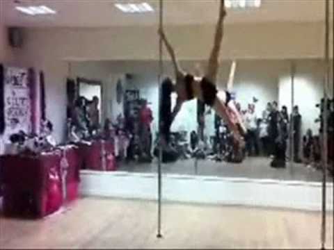 Rebecca Butcher advanced pole dance performance at the Polenastics Studio Milton Keynes