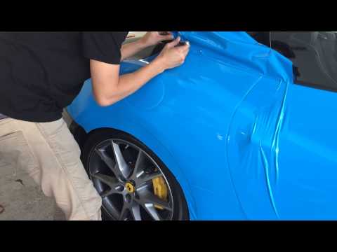 Ferrari California – Avery Supreme film wrap install – R Quarter Panel