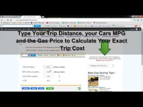 how to estimate gas cost for a trip