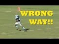Football blooper highlight: guy runs wrong way after fumble recovery, scores safety not touchdown