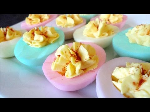 how to dye deviled eggs red