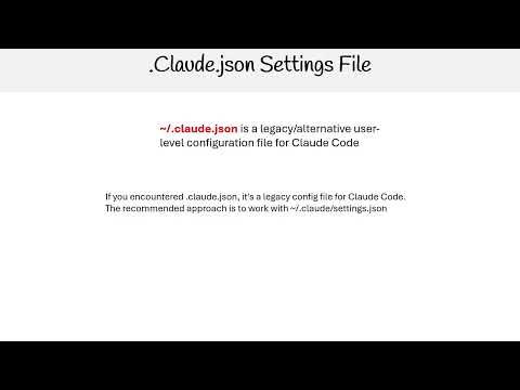 Claude Code Essentials - Claude Legacy Settings File