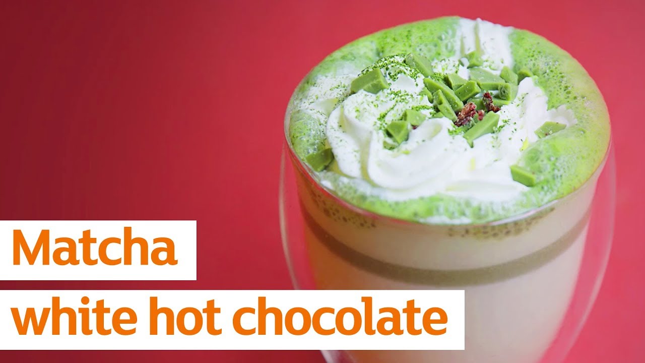 Matcha white hot chocolate