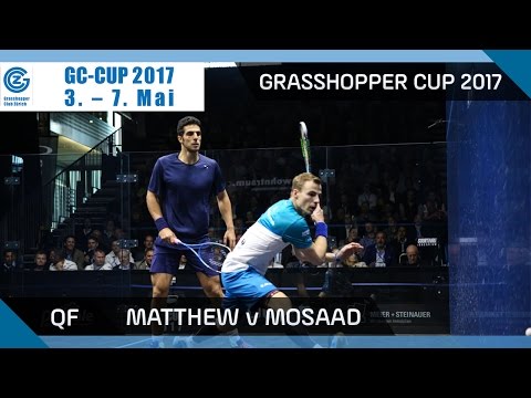 Squash: Matthew v Mosaad - Grasshopper Cup 2017 QF Highlights