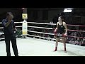 Claire (Tiger Muay Thai) scores a 3rd round TKO at Patong Thai Boxing Stadium