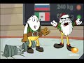 levantamiento de pesas con huevocartoon y televisa deportes
