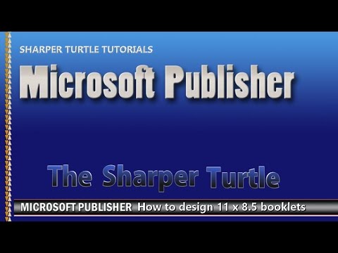 Microsoft Publisher - How to design 11 x 8.5 booklets