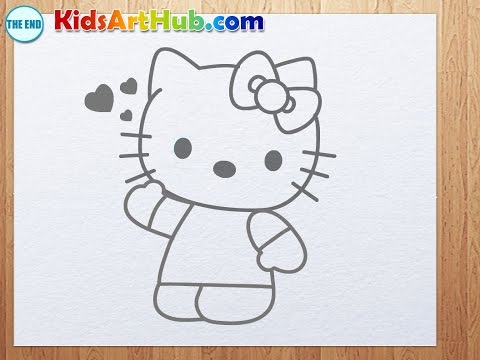 how to draw hello kitty