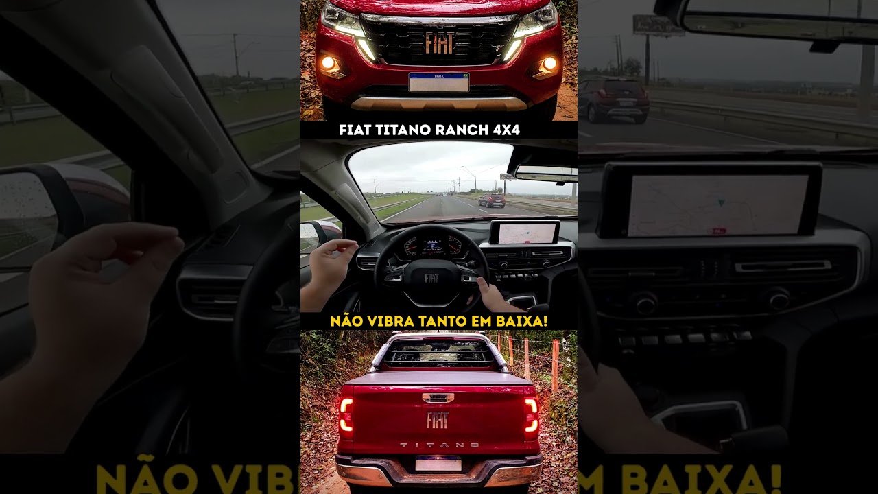 Em baixa velocidade, a Fiat Titano até que não vibra tanto o volante... #fiattitano