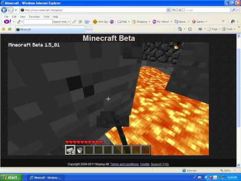 how to pick up lava in minecraft