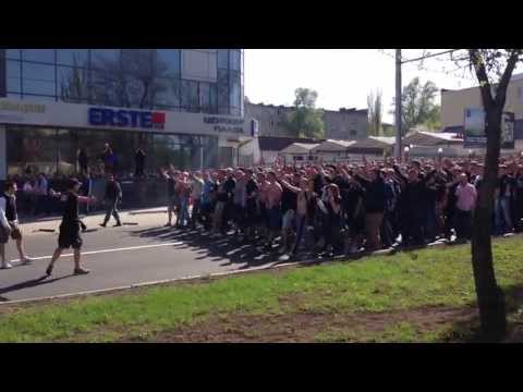 Cool video. March of the fans of FC Shakhtar before the game against Metallist