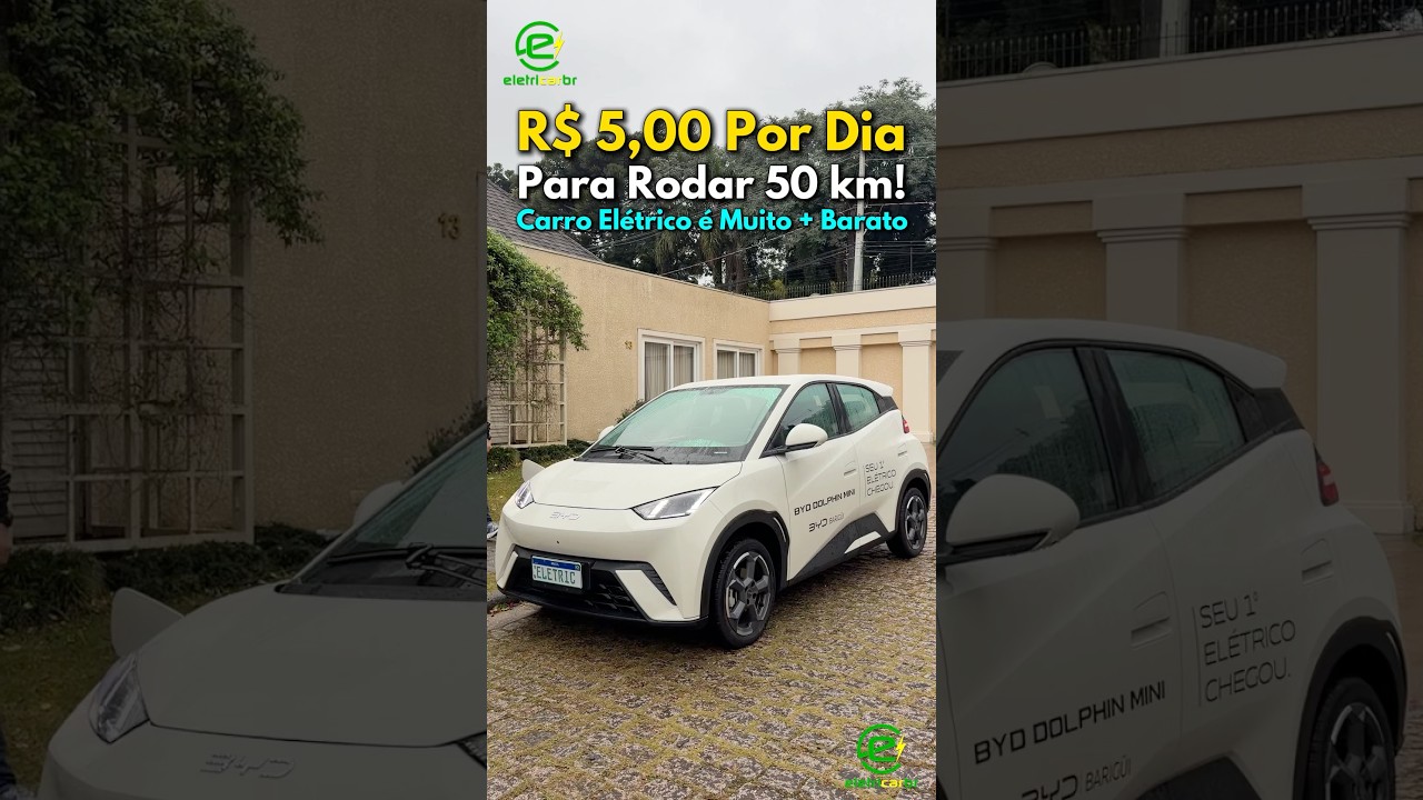 R$ 5 Por Dia Para Rodar 50 km! Carro Elétrico é Muito + Barato⚡