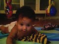 Zora practicing crawling