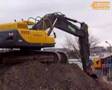 Volvo Excavator EC 360 Bagger in action