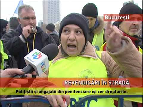 Polițiștii și angajații penitenciarelor, în stradă