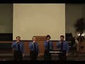 the shasta bible college & graduate school men's quartet singing at grace baptist church in redding, ca, as a part of shasta's annual alpha omega conference.  this is 