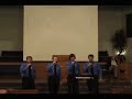 the shasta bible college & graduate school men's quartet singing at grace baptist church in redding, ca, as a part of shasta's annual alpha omega conference.  this is 