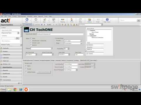 Opportunities - In this tutorial, you'll learn how to create and track opportunities by using the opportunity details and list views. For more in-depth training, please visi...