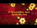 Christina Perri- A Thousand Years Lyrics- HD