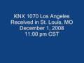 YouTube - St. Louis Reception of KNX 1070 Los Angeles