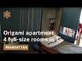 Tiny Origami apartment in Manhattan unfolds into 4 rooms