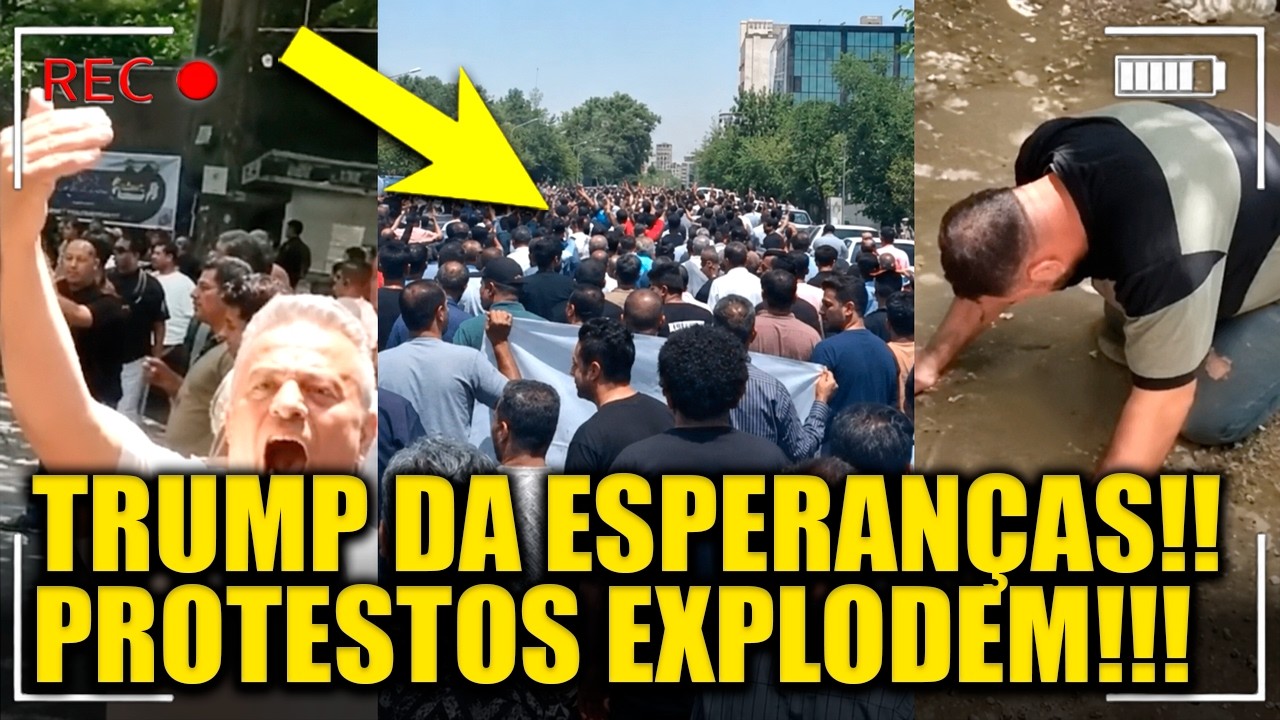 ÚLTIMAS: PROTESTOS VIOLENTOS no irã após Trump falar ao POVO IRANIANO!!!