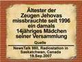 2007 Verbrechen der Zeugen Jehovas