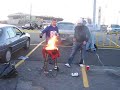So called giants fan burning his jersey