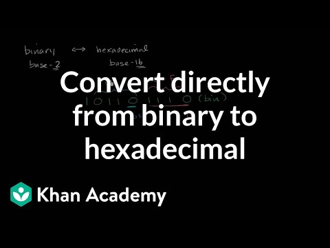 binary - Converting directly from binary to hexadecimal.