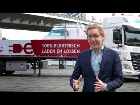Video bij: Eerste 50 tons elektrische truck in regio Rotterdam