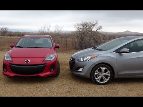 2013 Mazda3 vs Hyundai Elantra GT 0-60 MPH Performance Mashup Review 2013 Mazda3 vs Hyundai Elantra GT 0-60 MPH Performance Mashup Review