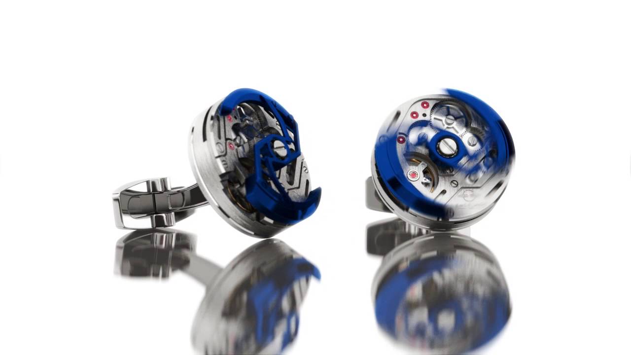 Rotor Cufflink // Silver + Blue video thumbnail