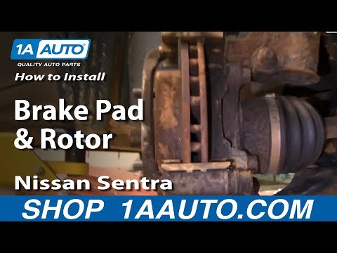 How To Install Replace Front Brake Pads & Rotors Nissan Sentra 00-06 1AAuto.com
