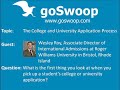 what you first look at in an application