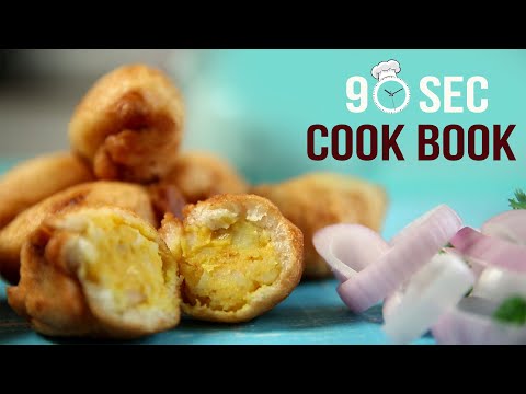How To Make Bread Roll | 90 Seconds Cook Book | Veg Potato Snack | Quick & Easy Snacks Recipe