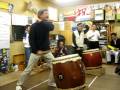 Japanese Taiko Players are practicing taiko in  Taiko Dojo, Amazing