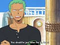 Luffy Tries to Insult Zoro