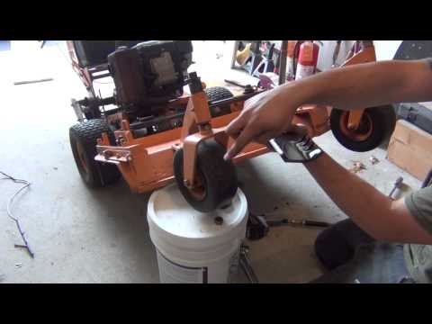 how to change oil in scag freedom z