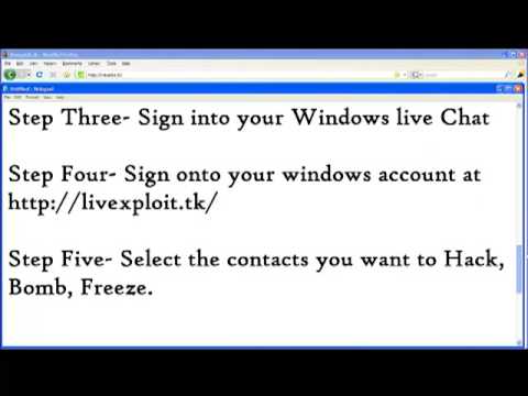 tony43709 - How to hack,Freeze,Bomb,Lock WindowsLive Accounts! Made by omfgxjared! Comment!