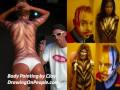 DRAWINGONPEOPLE.COM - Cjay-Miami-Body Painting and Art.