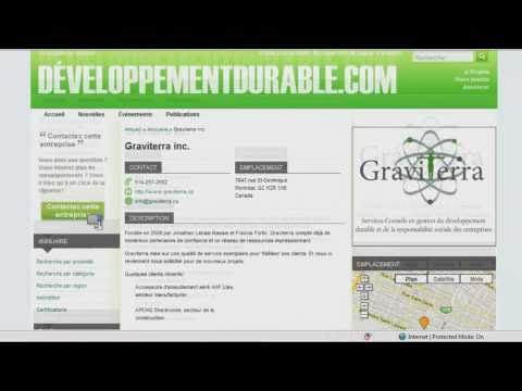 Video Présentation de l'annuaire de DéveloppementDurable.com