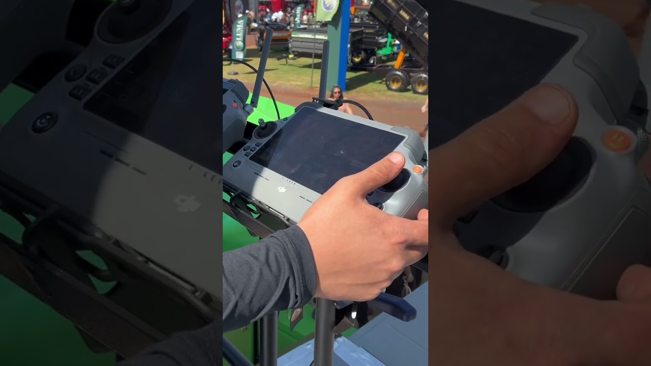 Pulverização agrícola operada por dois drones na Agrishow 2026
