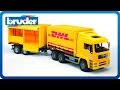 Bruder Toys MAN TGA DHL Truck with Trailer #02784