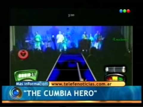 Presentando Guitar Hero 5 y Cumbia Hero en Telefe Noticias