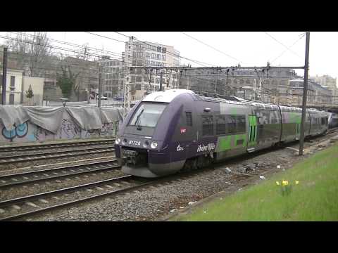 ter - Un train ter. Un train TGV Carmillon . AGC 81738 Région Rhône Alpes qui klaxonne. Deux trains TGV. Cinq trains ter Région Rhône Alpes. en Direction de la Gar...