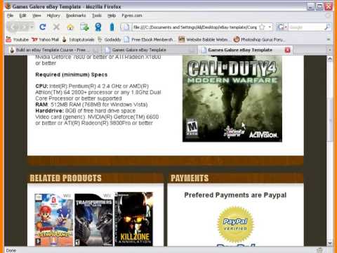 how to html ebay template