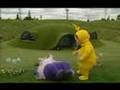 Tinky Winky gets shot