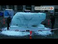 Ice Bear Sculpture at Copenhagen sponsored by Panasonic